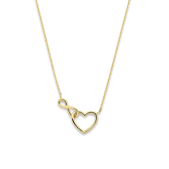 Collier hartje en infinity 40 - 42 - 44 cm
