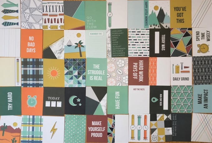 Project Life Sharp Edition 50 x 3x4" journaling cards (380114A)