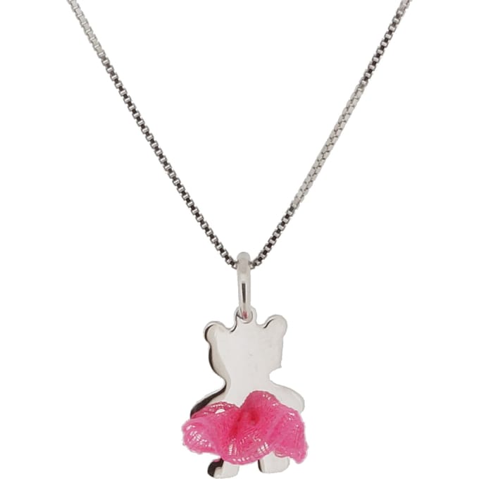 Orphelia ZH-7132 - CHAIN WITH PENDANT BEAR WITH TUTU - 925 silver - cubic zirkonia - 45 cm