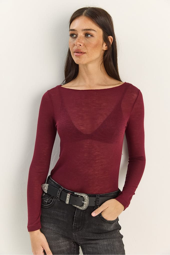 Katoenen Transparante Blouse