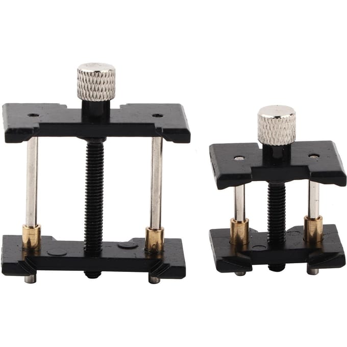 2 stuks/Set Plastic Uurwerk Houder Vaste Basis Horlogemaker Reparatie Accessoire Gereedschap black
