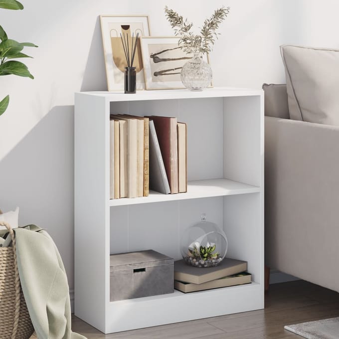 vidaXL - Boekenkast - 60x24x76 - cm - bewerkt - hout - wit