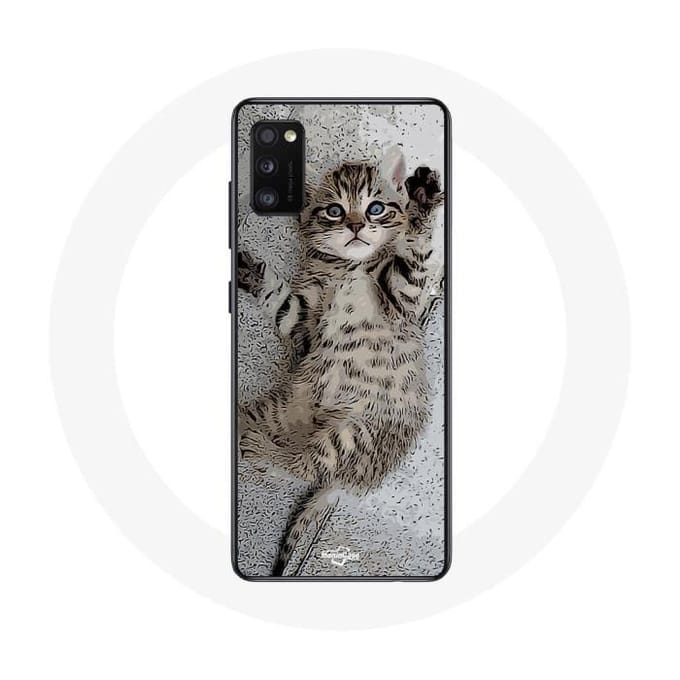 Samsung Galaxy A41 hoesje Bengaalse kitten slaapt
