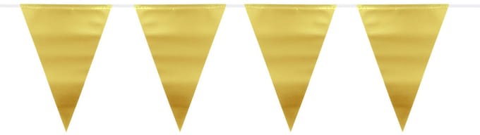 Folat - Goudkleurige Metallic Mat Vlaggenlijn - 6 meter
