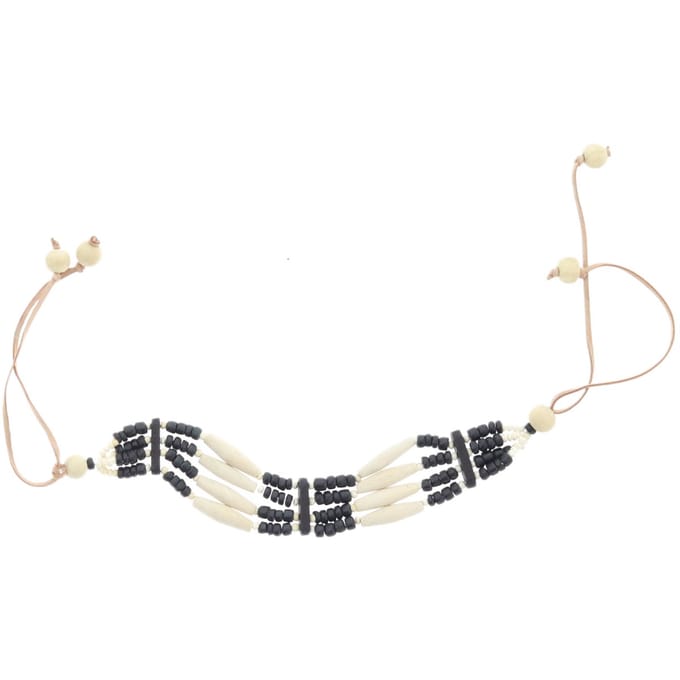 Behave – Choker dames sieraden – Boho stijl – Zwart naturel look