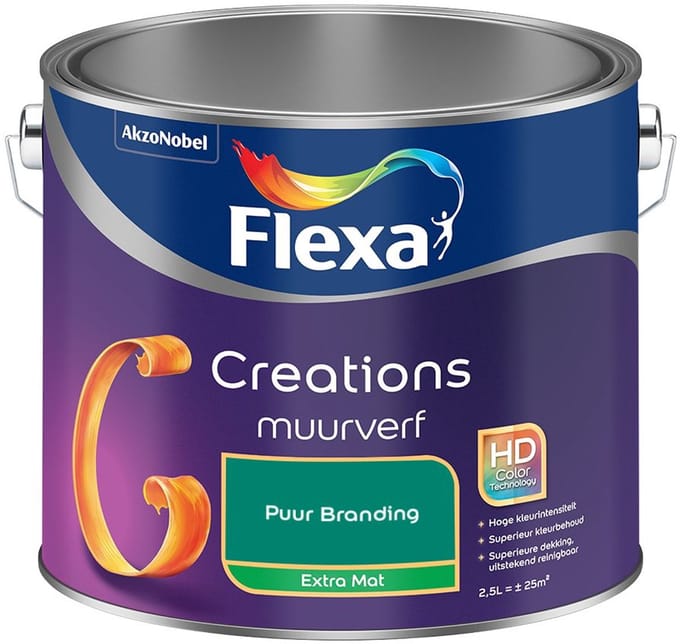 Flexa - Creations Muurverf Extra Mat - Puur Branding - Mengverf - 2,5 L