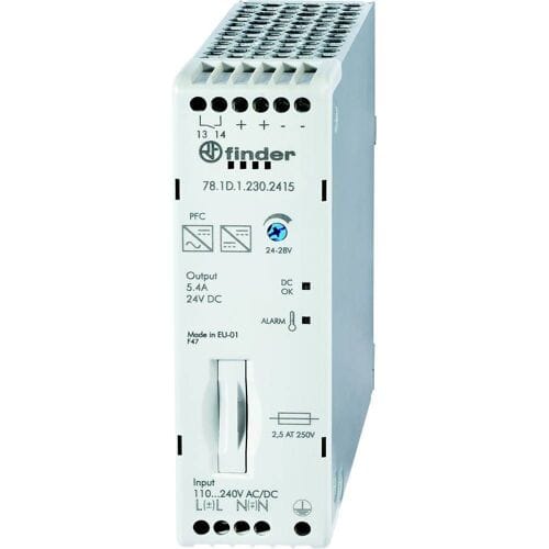 Finder 78.1D.1.230.2415 DIN-rail netvoeding 24 V/DC 5.4 A 130 W Aantal uitgangen:1 x Inhoud 1 stuk(s)