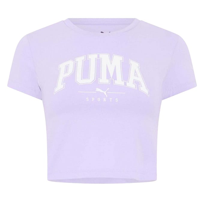 Puma Dames/Dames Squad Cropped T-shirt (Violet)