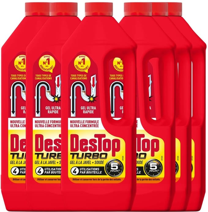 Destop Turbo Ontstopper 1L – Mega Pack – 6 stuks