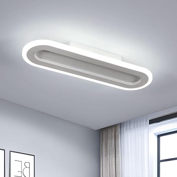 Haobosic Minimalistisch LED Acryl - Wandlamp - Wit - 40x12x5 cm - 17W 6500K