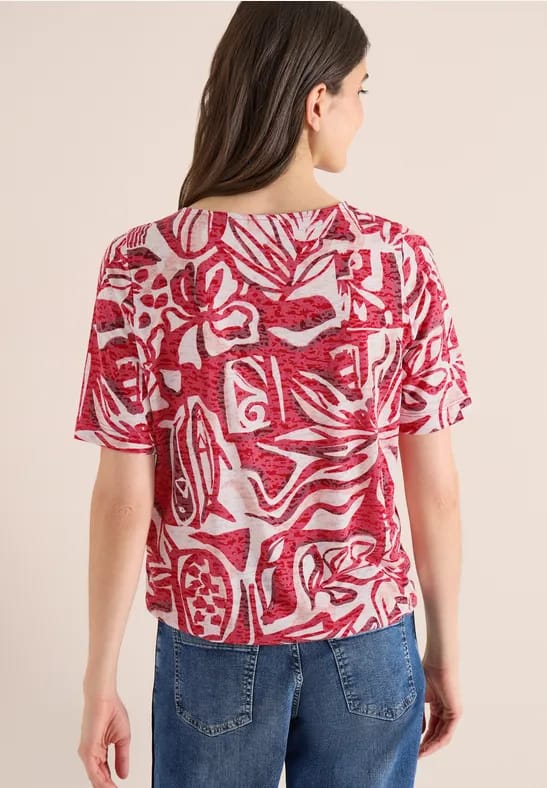 Shirt met burn-out look
