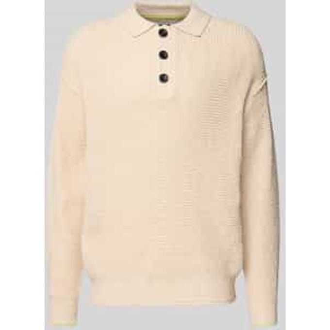 Gebreide pullover met linnen