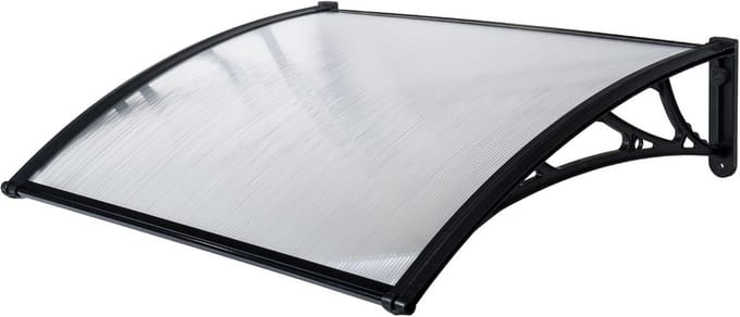 Robuuste Polycarbonaat Luifel voor Deur of Raam (80x100 cm)