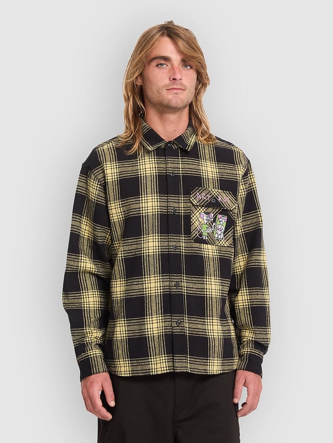 Volcom Fa Ozzy Plaid Shirt zwart