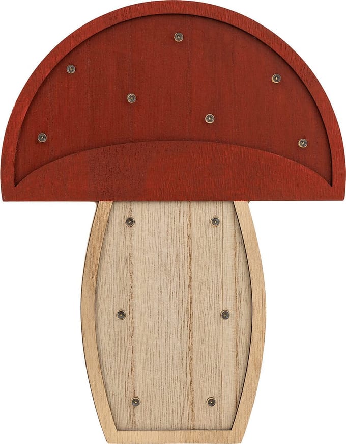 Atmosphera Kids paddenstoel - 18x3x23cm - Rood/Naturel