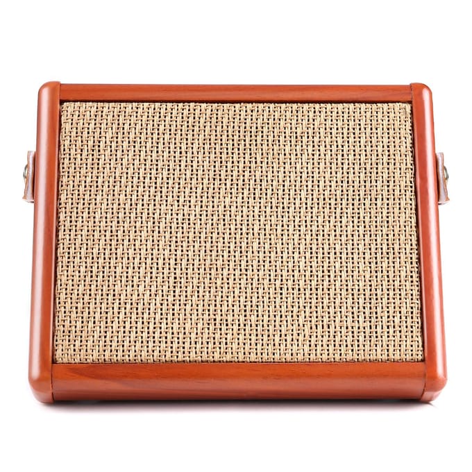 AC-15 15W draagbare akoestische gitaarversterker BT-luidspreker met microfooningang Ondersteunt bruin