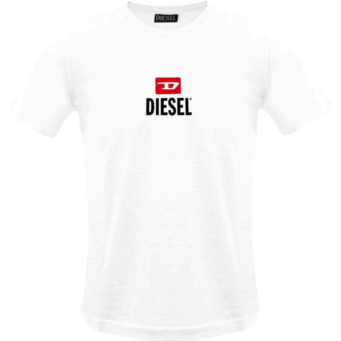 Diesel Herenlogo T-Shirt (Wit)