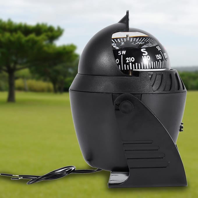 Hoge Precisie LED Licht Kantelend Kompas Navigatie Elektronisch Kompas Voor Marine Boot Auto wit