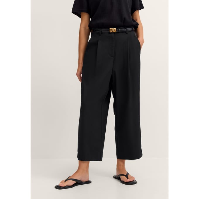 Bugatti Damen Vrijetijdsbroek Modern Fit met bandplooien