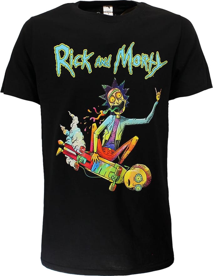 Rick and Morty Psychedelic Rick Epic Skateboard T-Shirt - Officiële Merchandise - M