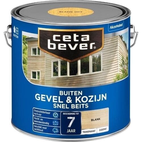 Cetabever Gevel en Kozijn Snel Beits Transparant Zijdemat - Blank