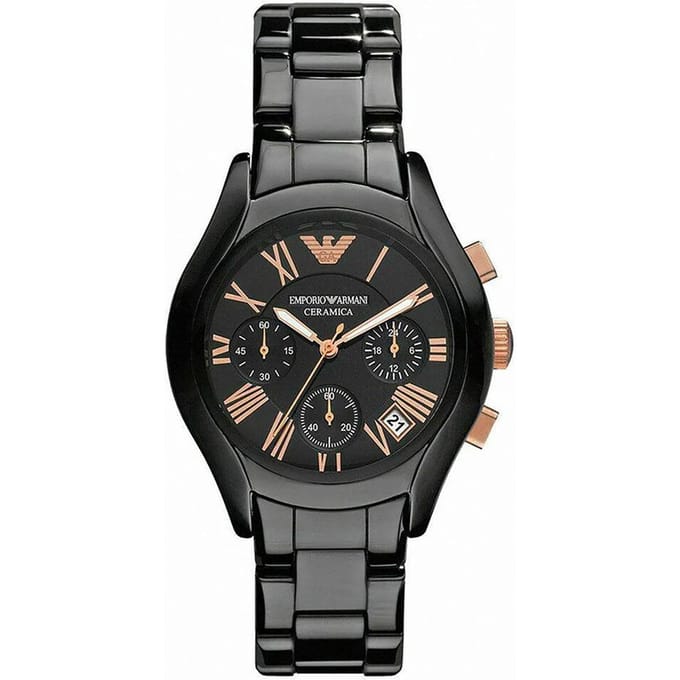 Emporio Armani AR1411 Zwart Ceramisch Dameshorloge