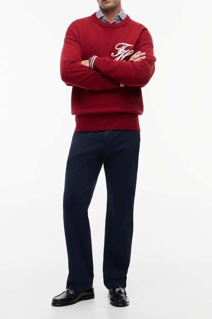 Tommy Hilfiger Dc Gmd Cotton Pants Navy Iris Größe: W34L32 | Chinos Outlet | Herren | Violett