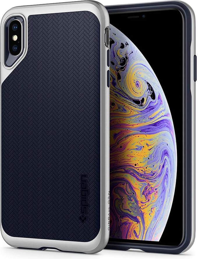 Spigen Neo Hybrid Hoesje Apple iPhone XS Max Satin Silver