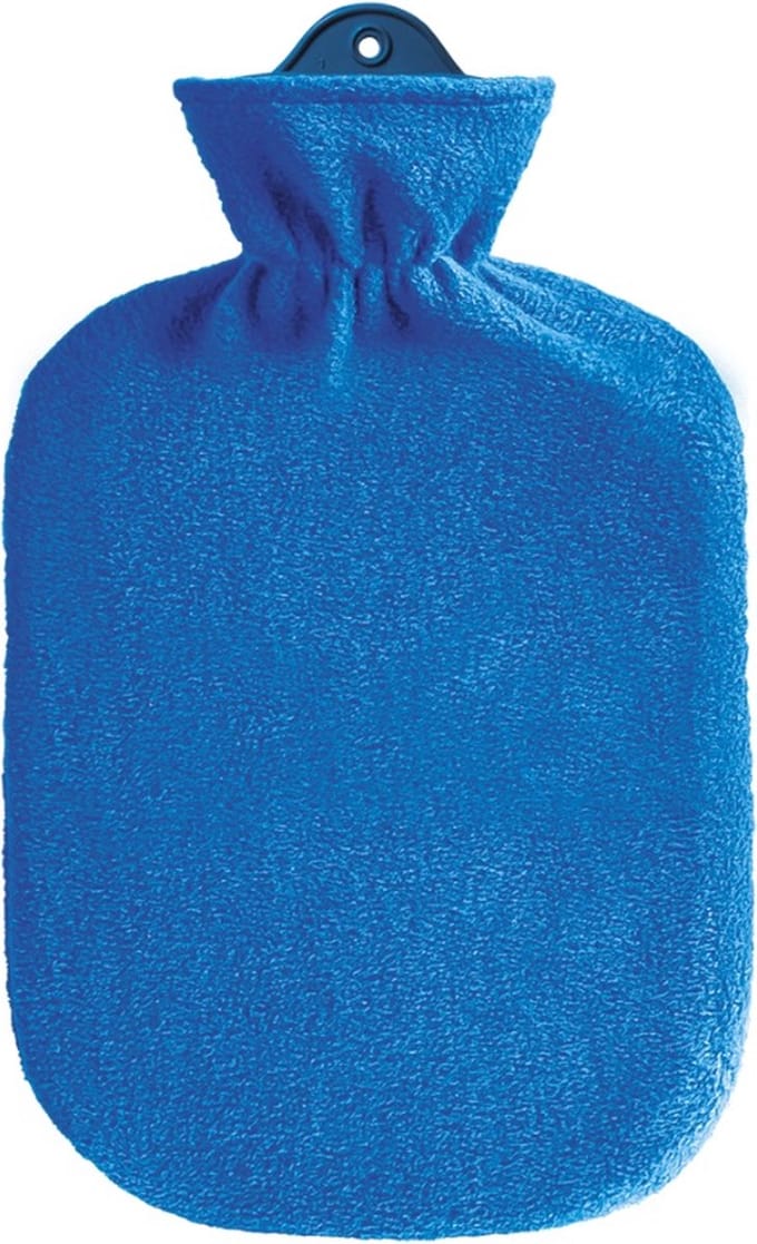 Blauw Effen Warmwaterkruik Velours - Sänger