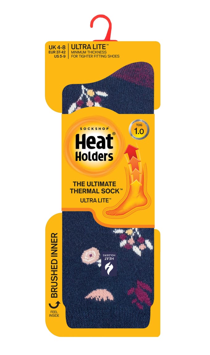 Heat Holders Dames Ultra Lite thermo geklede sokken - Indigo (Sidari)