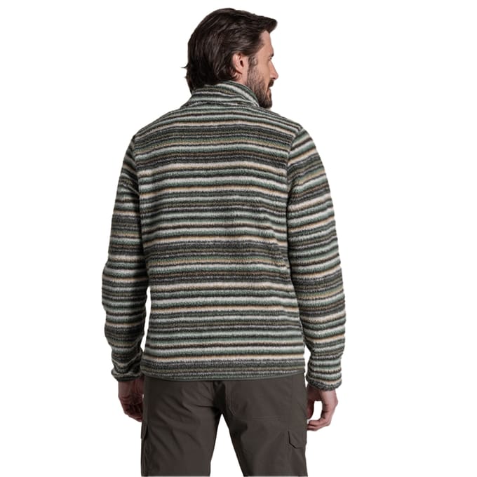 Craghoppers Heren Tatton II Contrast Gestreept Fleece Top (Bosgroen)