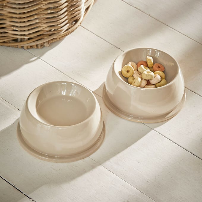 LOBERON Voerbakje set van 2 Kireva beige