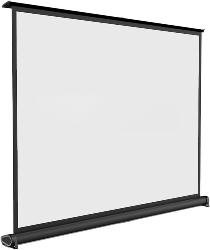 Projectiescherm Bureau - Uitschuifbaar Scherm - Presentaties Geven - Aluminium Behuizing - 40 inch - Wit