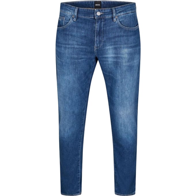 Boss Heren Delaware 3-1 771 effen slim-fit spijkerbroek (Medium Blauw)