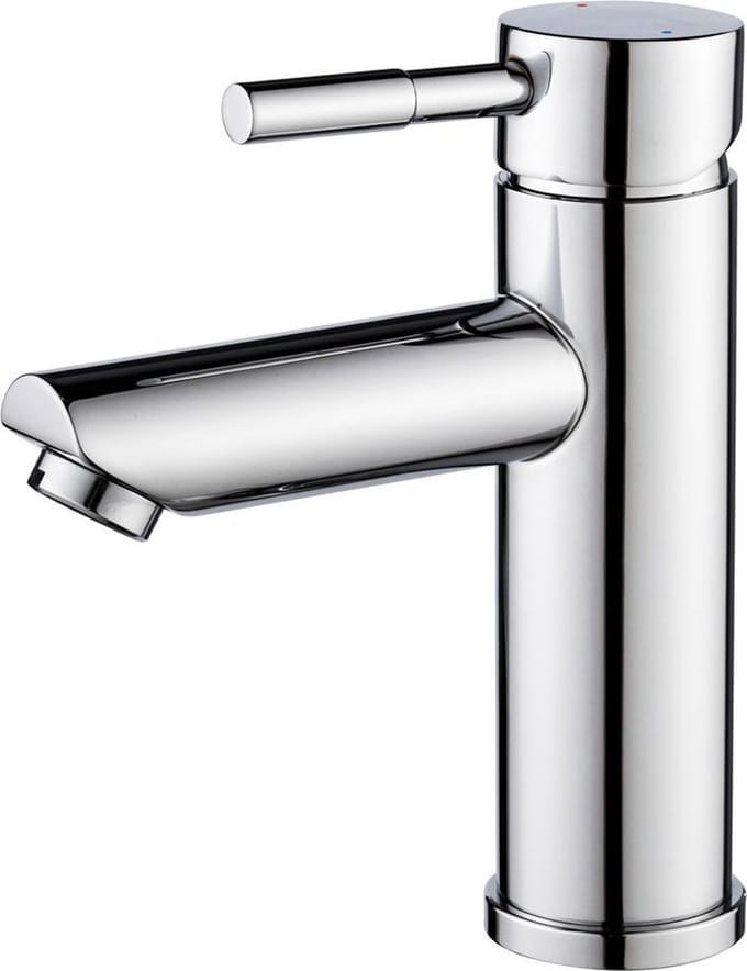 Diamond Line Eva - Wastafelmengkraan - Opbouw - Rond - Laag - Chroom - 1 Greeps