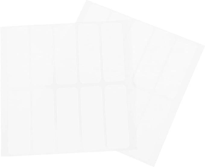 Wasbare Kledinglabels - Strijkbare Naamlabels - Kleding Markeren - Makkelijk Beschrijfbaar - 20 Stuks - Wit