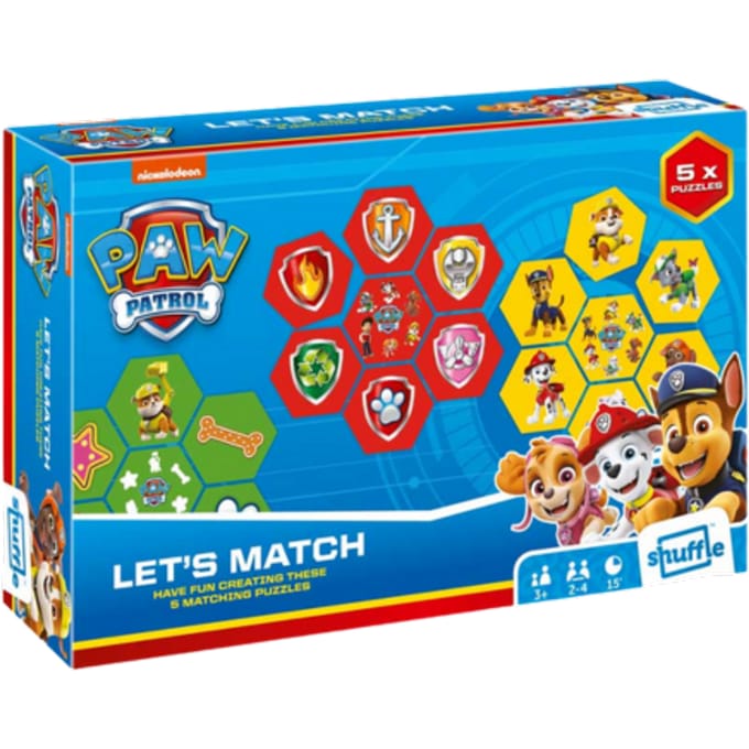 Paw Patrol Shuffle Let's Match Puzzle Game