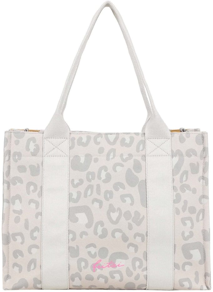 Fritzi aus Preußen schoudertas Tote Shopper Canvas Leo Sand beige