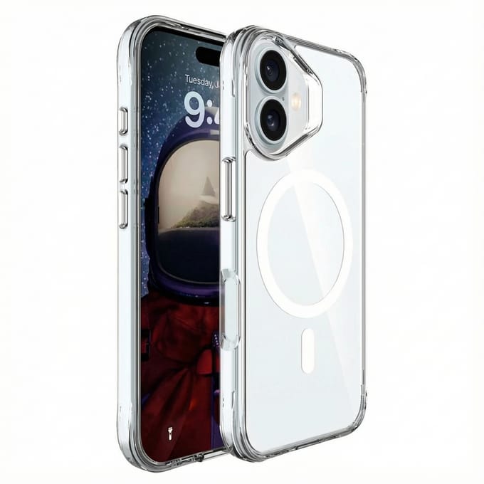 imoshion Hoesje - Geschikt voor iPhone 16 Plus - geschikt voor MagSafe case - Transparant