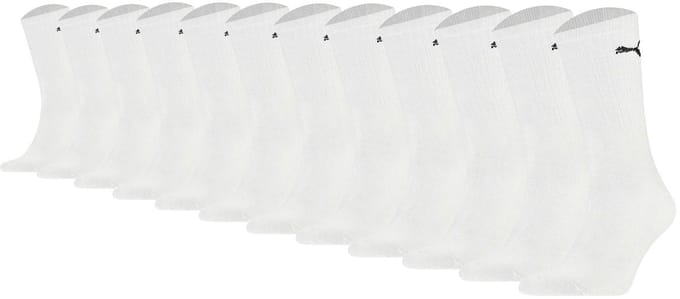 PUMA Unisex Sportsokken 12-Pack Wit