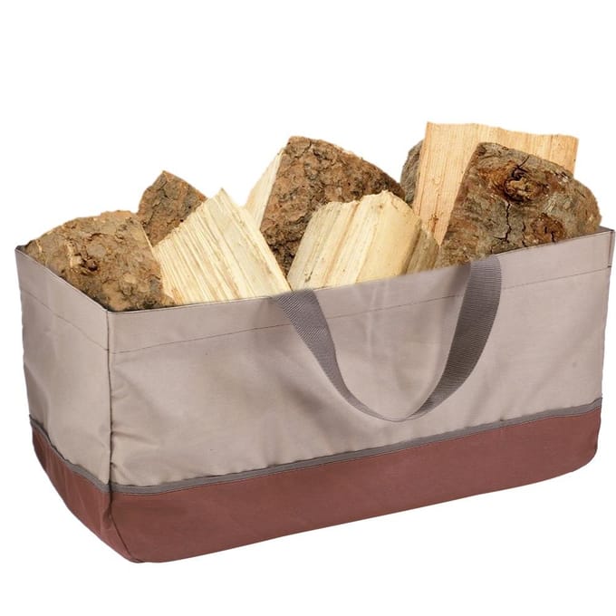 Buiten Zware Uitvoering 600D Oxford Doek Houtblok Drager Opbergtas Camping Accessoire gray