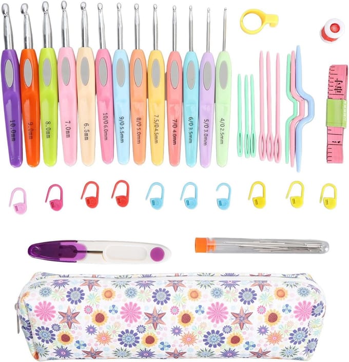 Famanu – Complete haaknaaldenset met accessoires en etui voor beginners