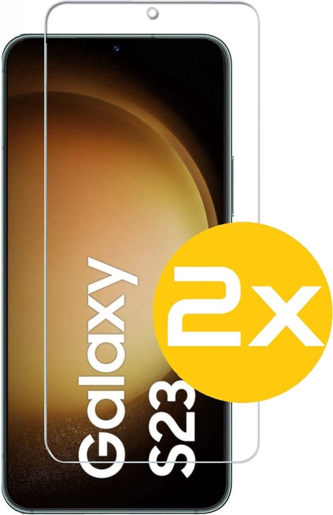 Screenprotector Geschikt Voor Samsung Galaxy S23 - Glasplaat - Tempered Glass - 2 Stuks