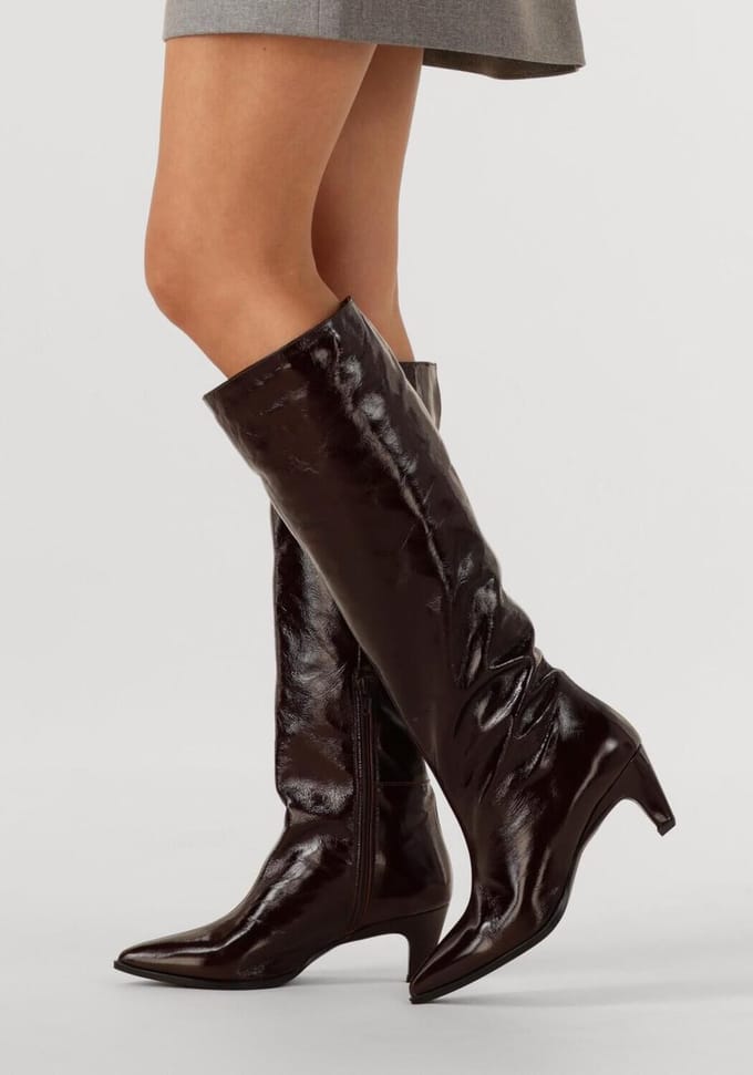 Notre-V 15290 Laarzen - Lakleer - Dames - Bruin - Maat 41