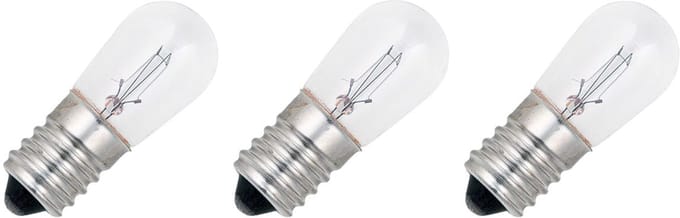 Signaallamp E14 60V 10W - 166 mAh - 3 stuks - S18 Gloeilamp Ø18mm - 46mm - 2500K - Dimbaar