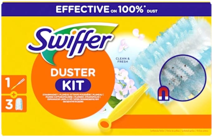 5x Swiffer Duster-kit 1 houder en 3 doekjes
