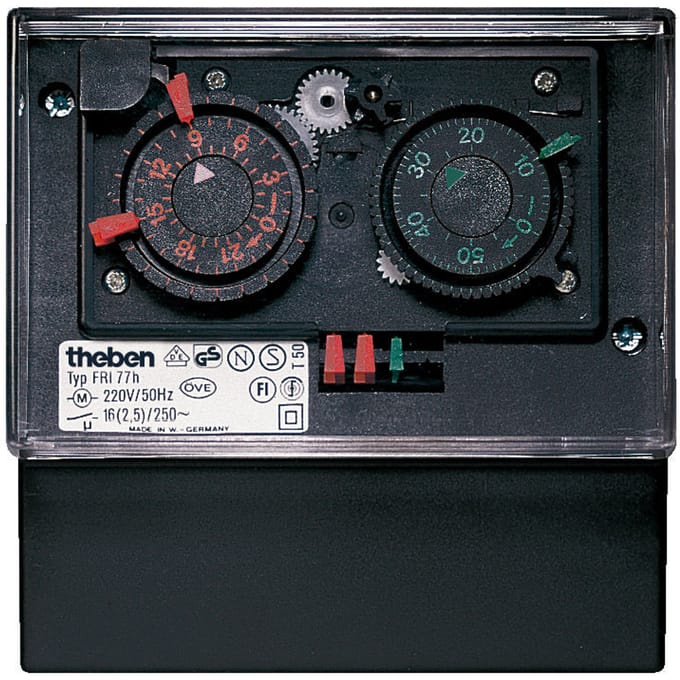 Theben FRI 77G Dubbele Kanalen Ontdooi Timer Schakelaar - 0770033
