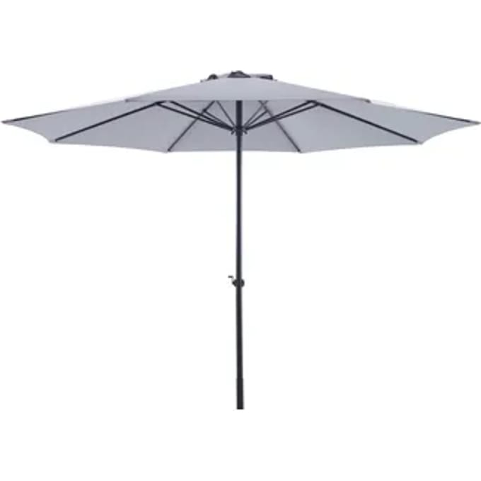 Central Park Parasol Sunny - Diameter 336cm - Middengrijs - Aluminium Staal