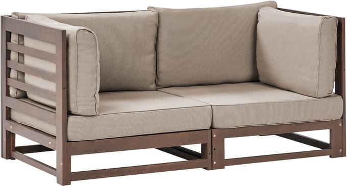 TRANI - Tuinbank - Taupe - Acaciahout
