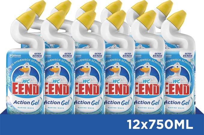 WC eend | Toiletreiniger | Ocean Fresh | Fles 12 x 750 ml